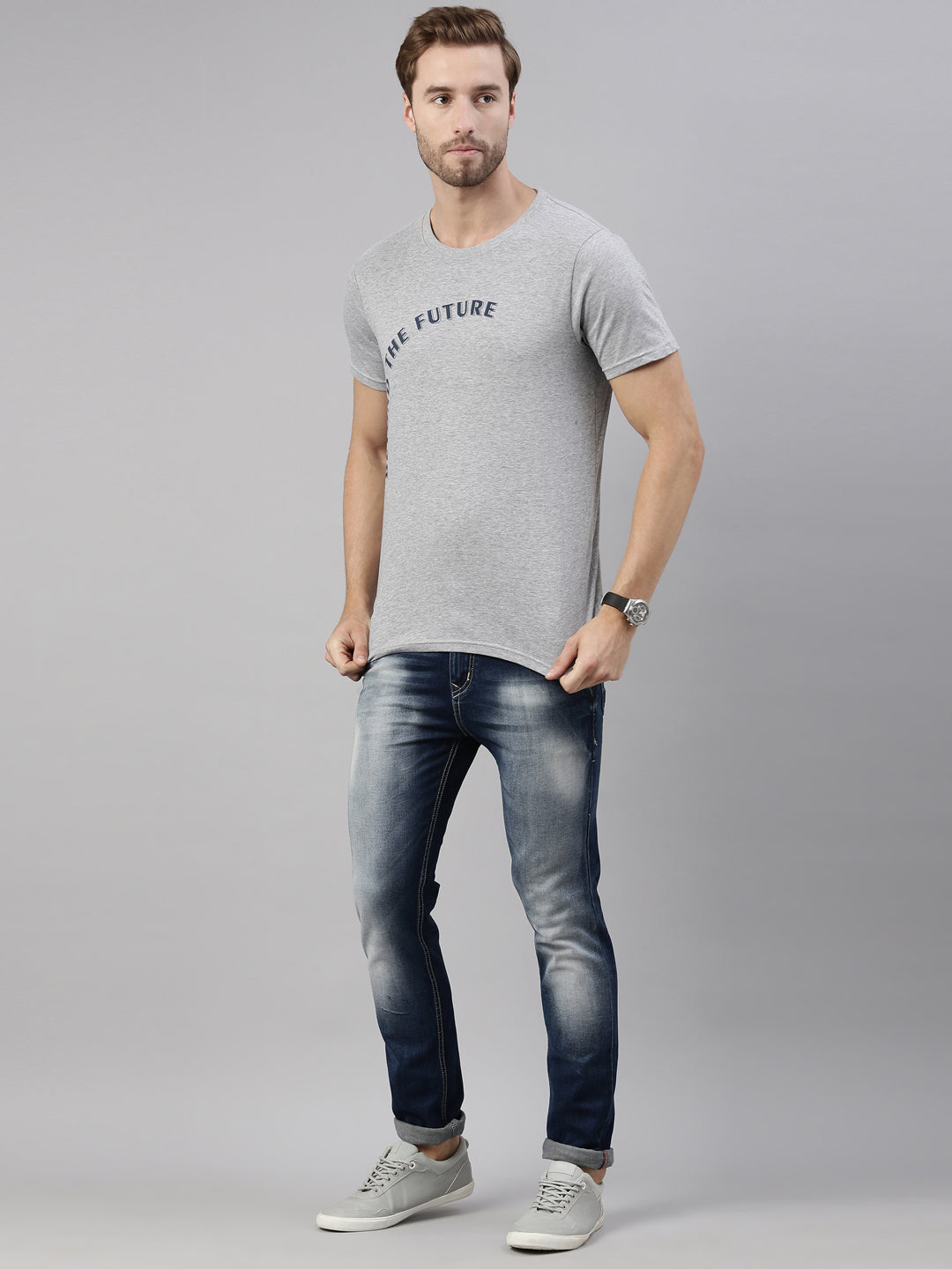 JOVEN MEN PRINTED T-SHIRT