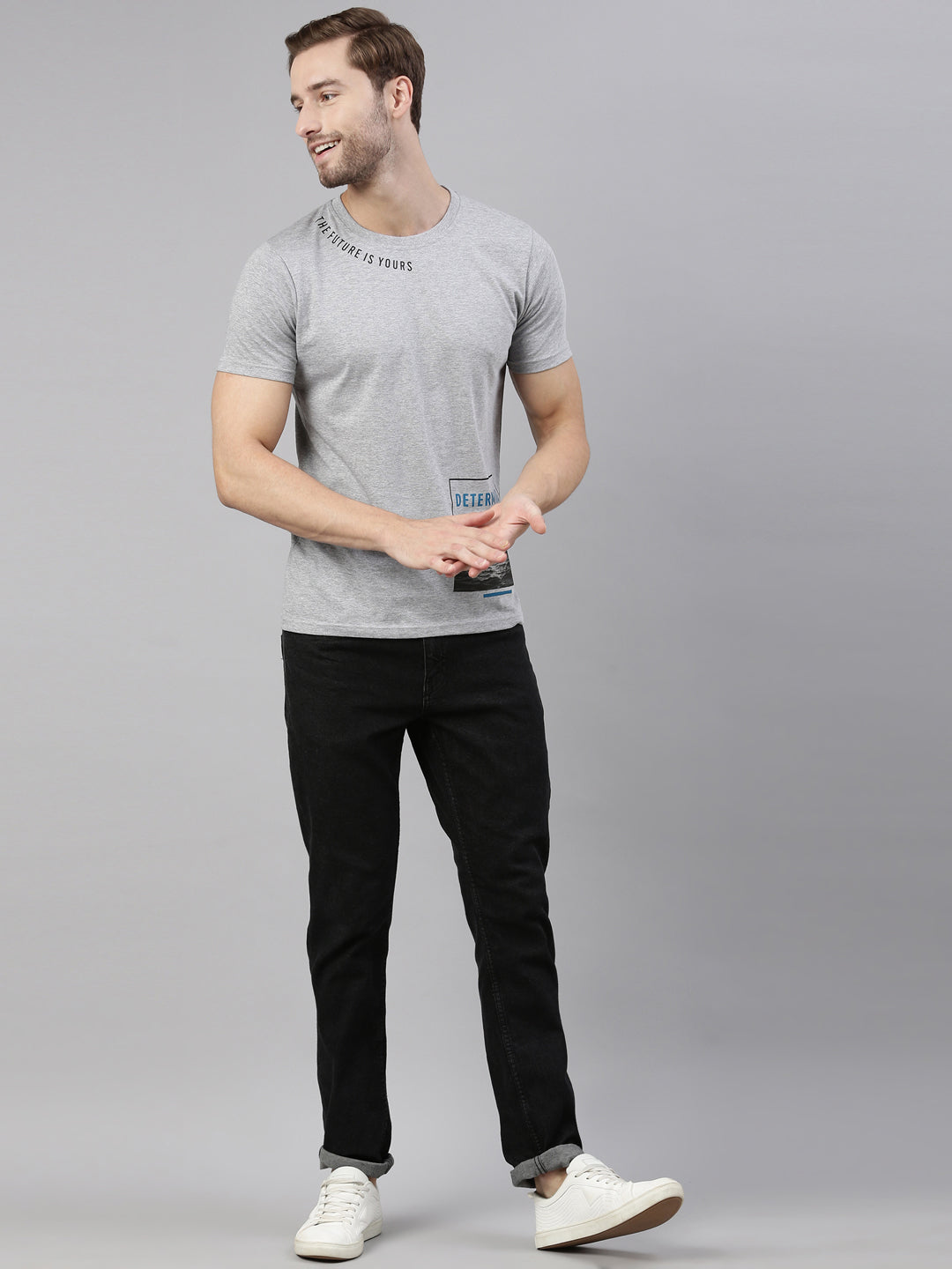 JOVEN MEN PRINTED T-SHIRT