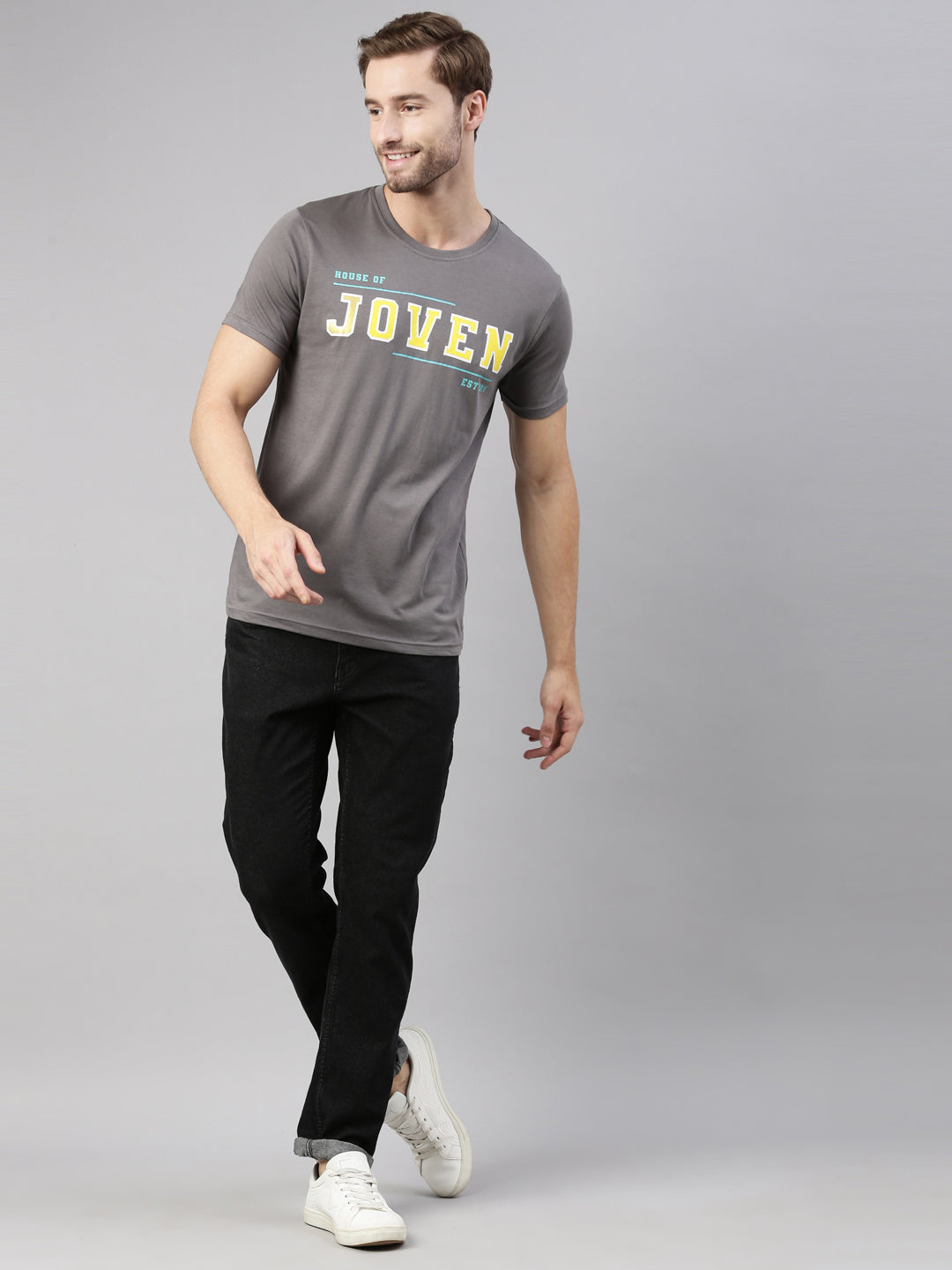 JOVEN MEN PRINTED T-SHIRT