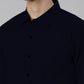 Men's Navy Blue Solid Full Sleeve Slim Fit Casual Shirt