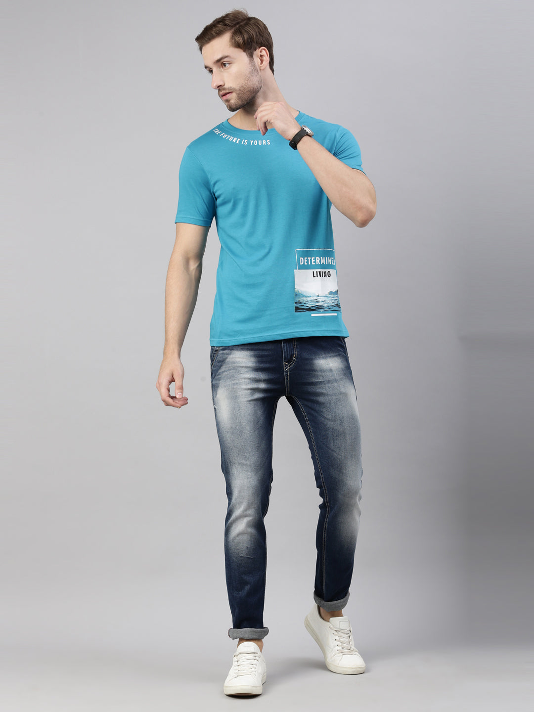 JOVEN MEN PRINTED T-SHIRT