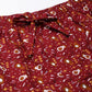 JOVEN Men Wine Printed Pyjama