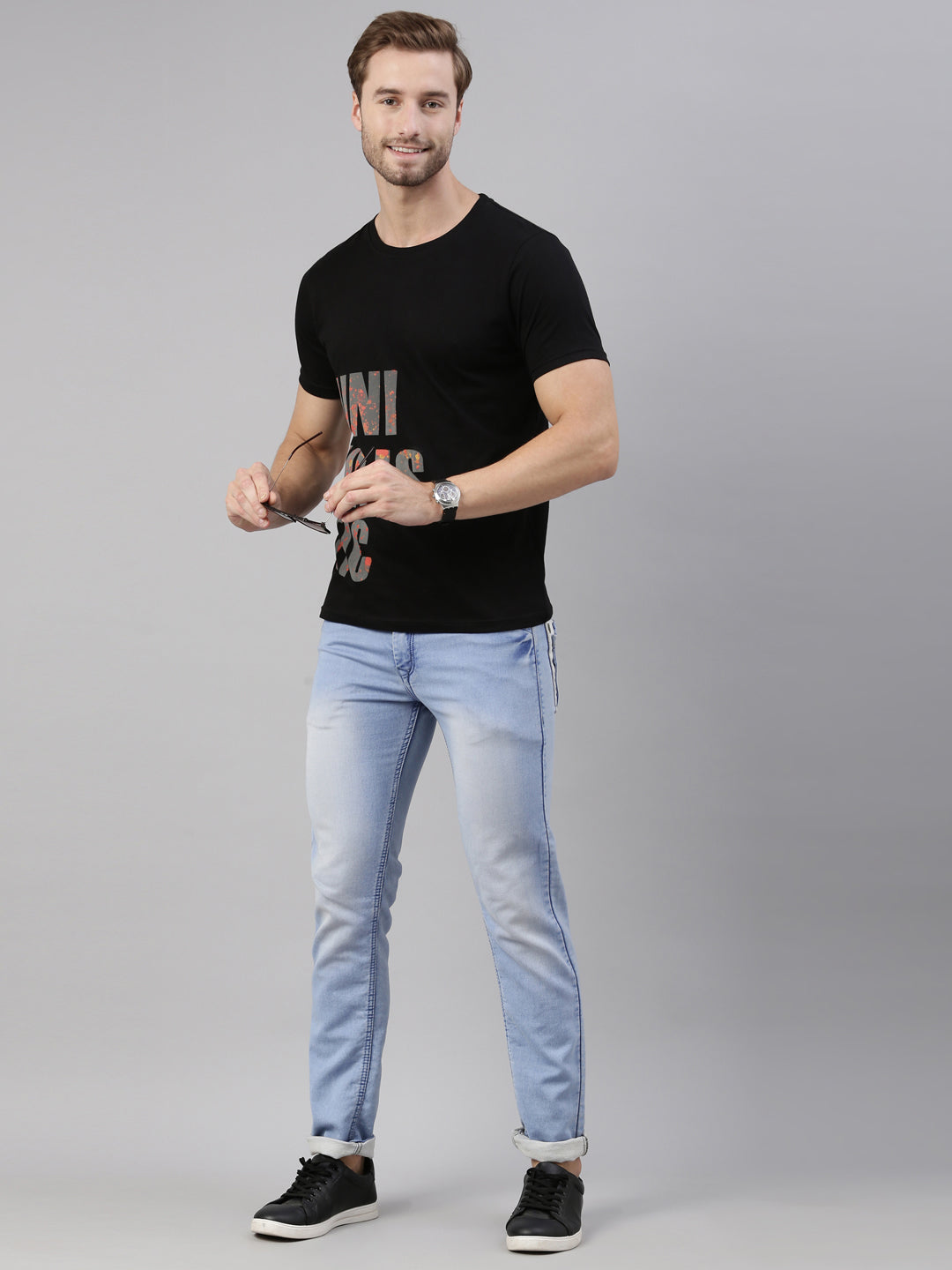 JOVEN MEN PRINTED T-SHIRT