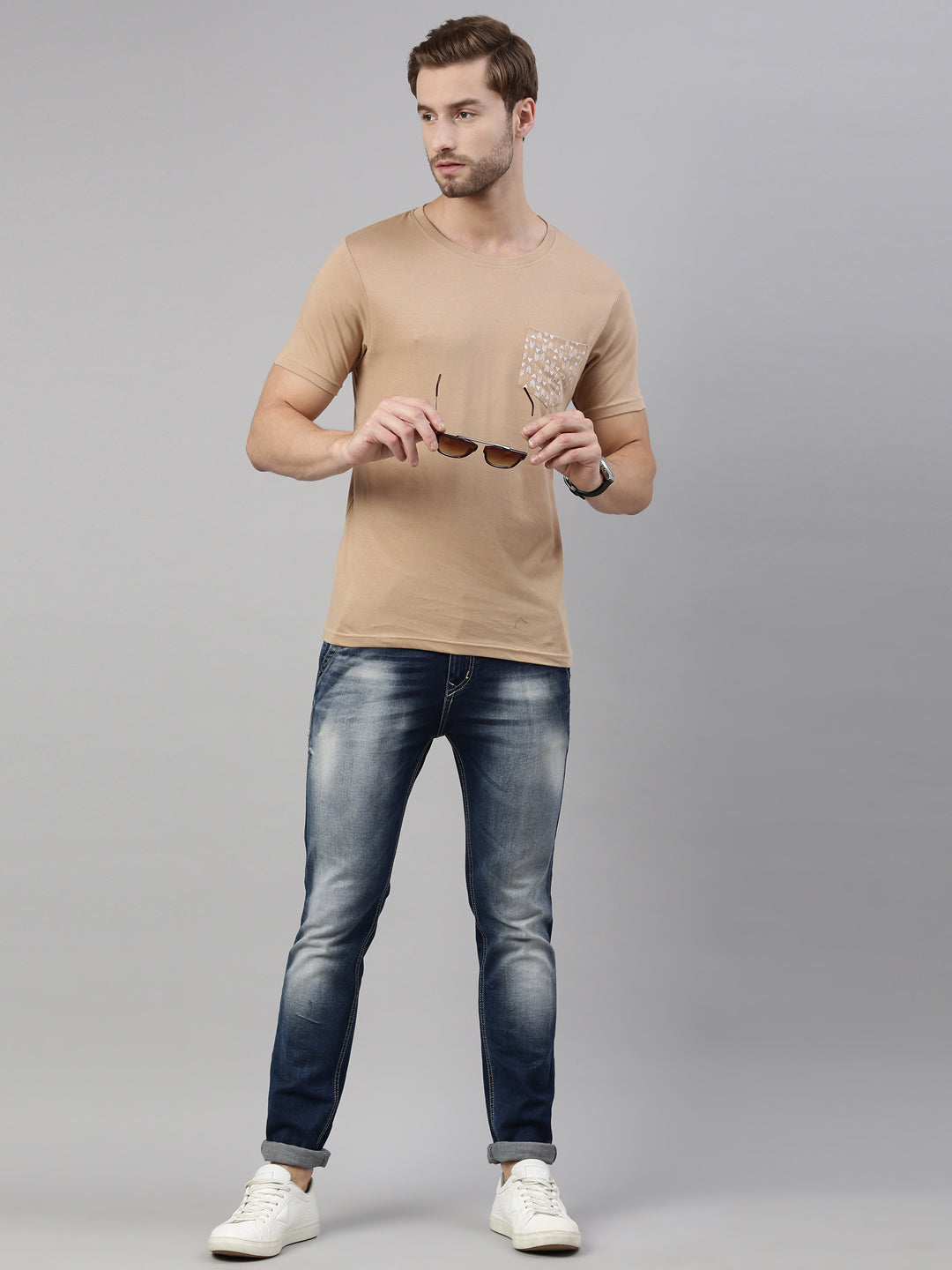 JOVEN MEN PRINTED T-SHIRT