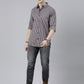 JOVEN Men Checked Pure Cotton Full Sleeve Casual Shirt