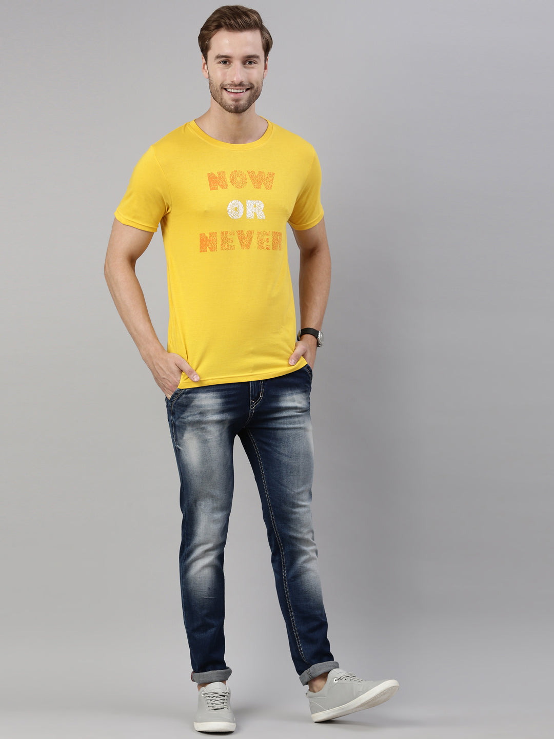 JOVEN MEN PRINTED T-SHIRT