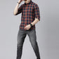 JOVEN Men Checked Pure Cotton Full Sleeve Casual Shirt