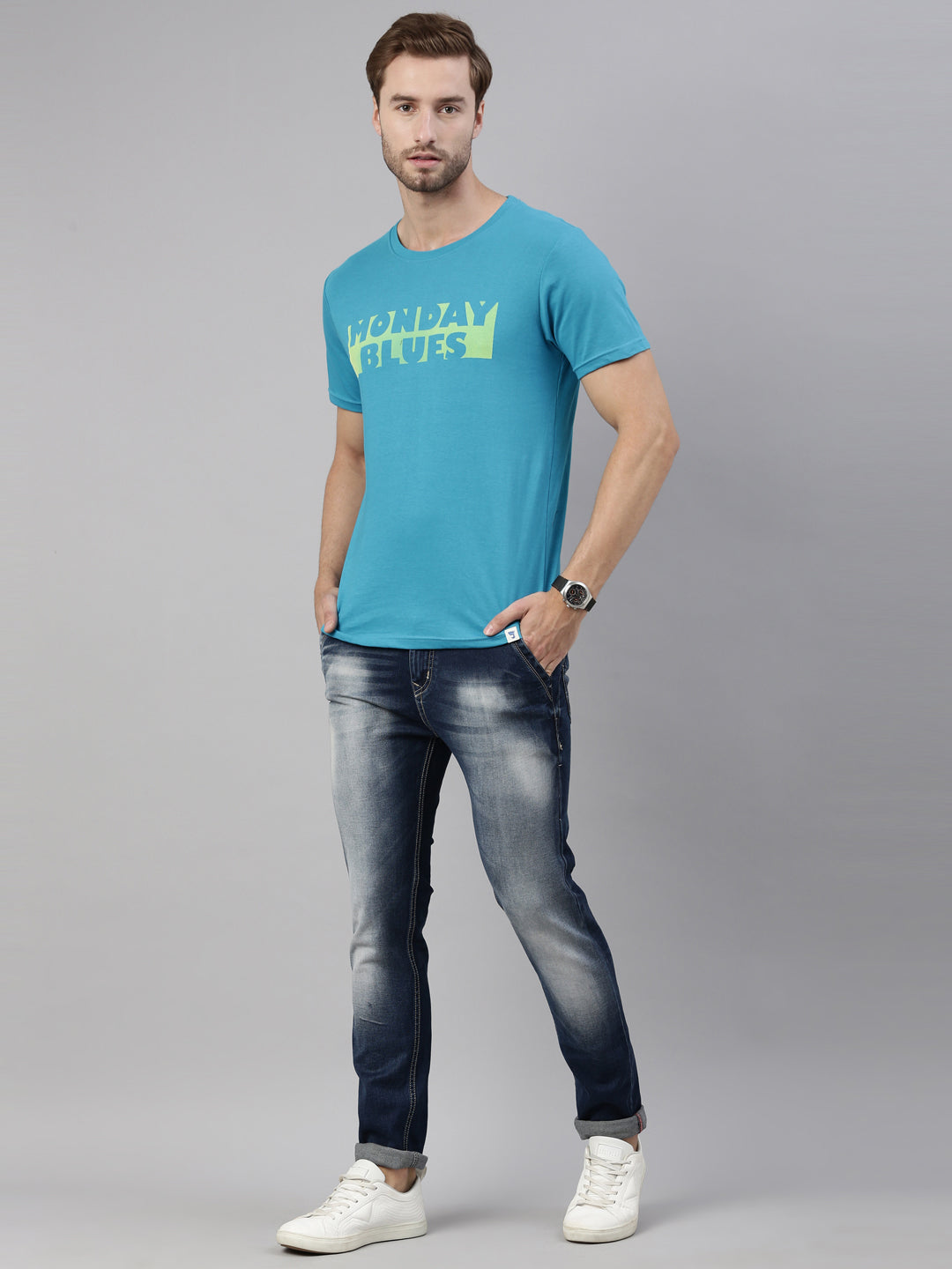 JOVEN MEN PRINTED T-SHIRT