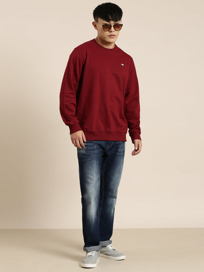 Men's Solid Round Neck Full Sleeve Sweatshirt