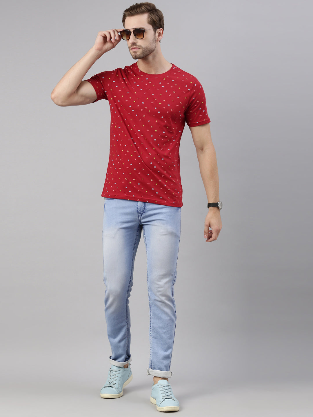 JOVEN MEN PRINTED T-SHIRT