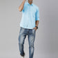 Men's Light Blue Solid Full Sleeve Slim Fit Casual Shirt