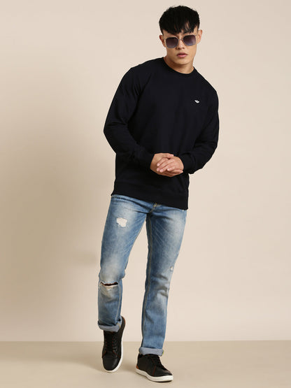 Men's Solid Round Neck Full Sleeve Sweatshirt