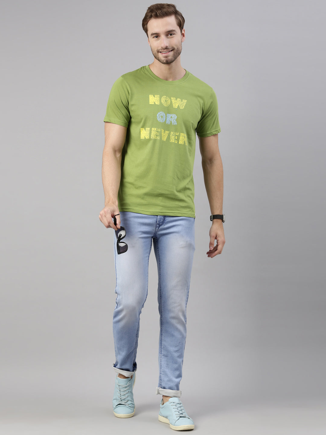 JOVEN MEN PRINTED T-SHIRT