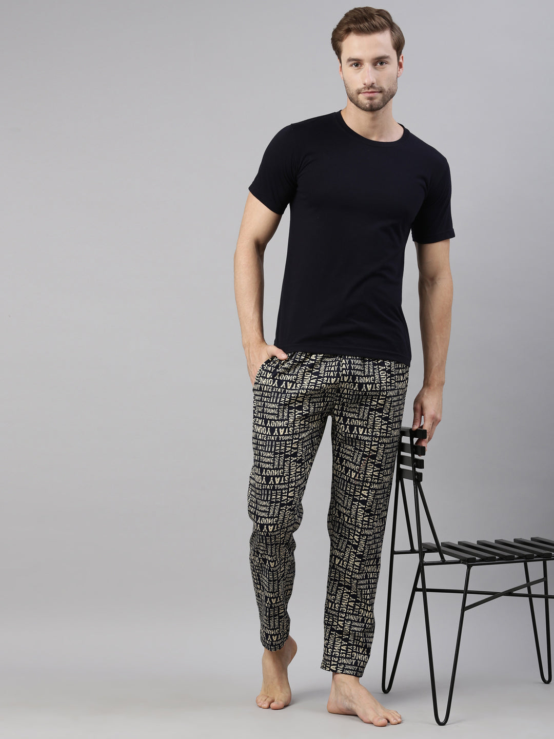 JOVEN MENS PRINTED PYJAMAS