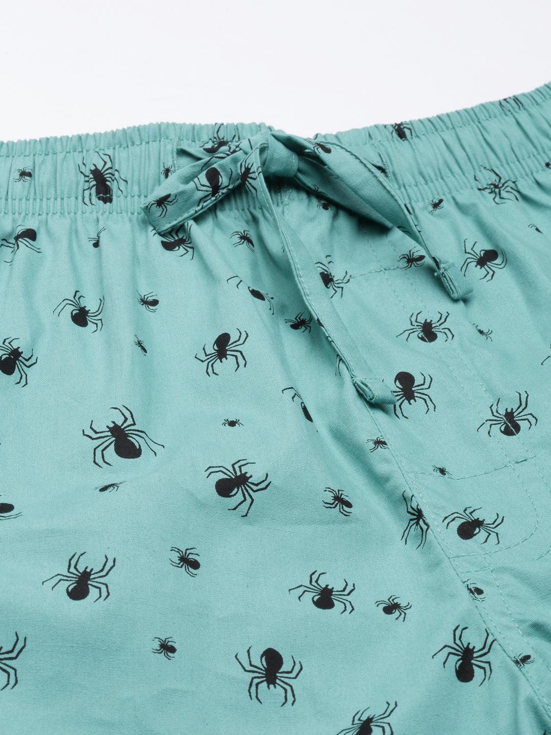 JOVEN Men Mint Green Printed Pyjama