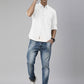 Men's White Solid Full Sleeve Slim Fit Casual Shirt