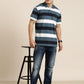 Men's Casual Multicolor Striped Polo Collar T-Shirt
