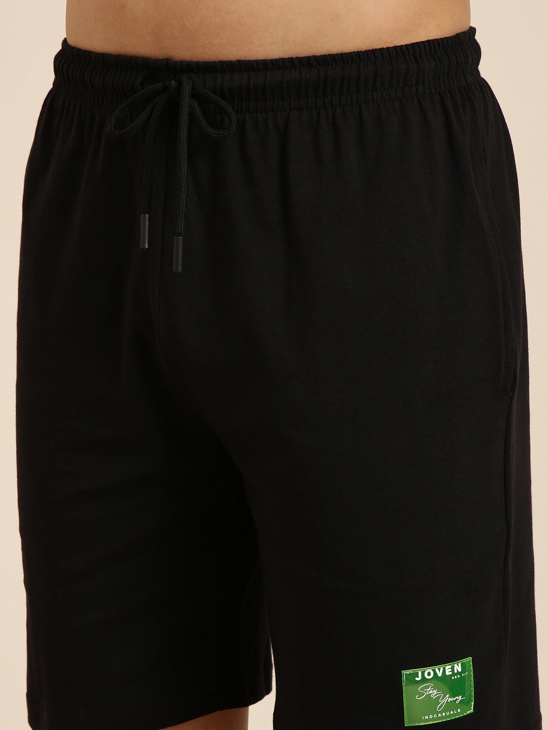JOVEN Men Black Printed Co-Ords Set