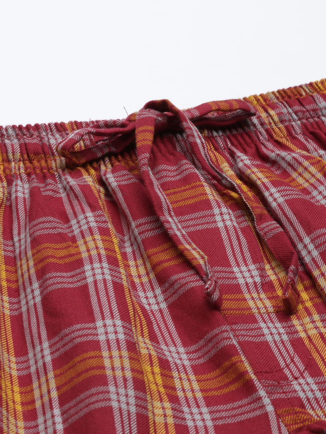 JOVEN MEN CHECKED PURE COTTON EASY SHORTS