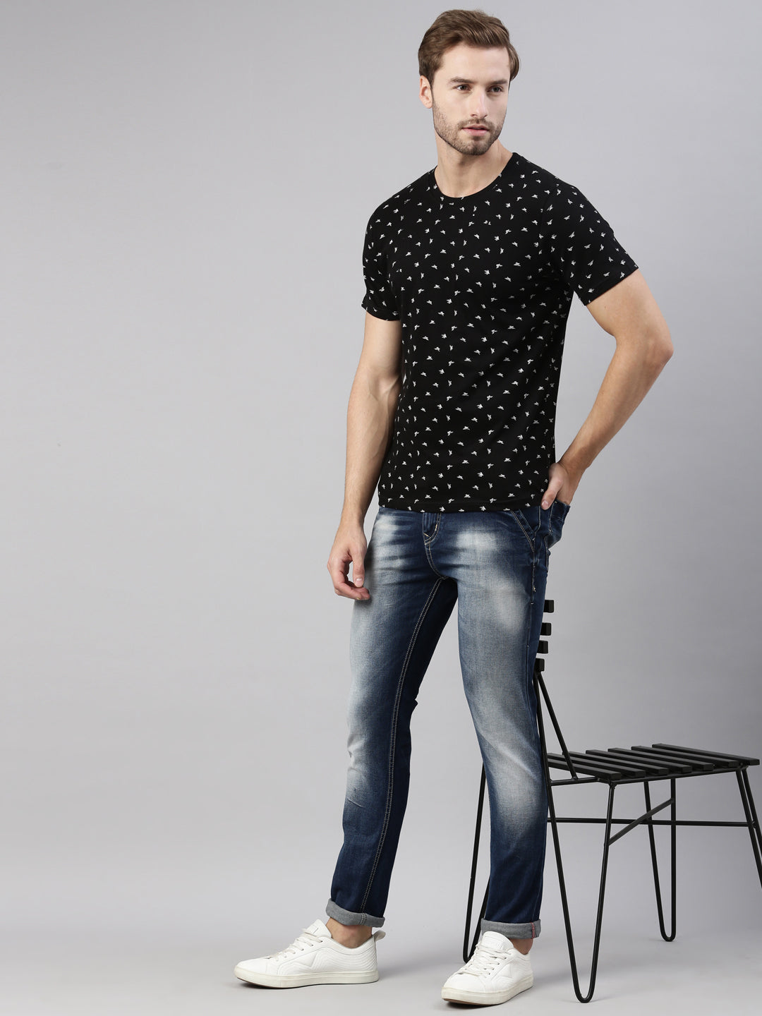 JOVEN MEN PRINTED T-SHIRT