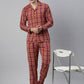 JOVEN MEN CHECKED PURE COTTON SLEEPSUIT