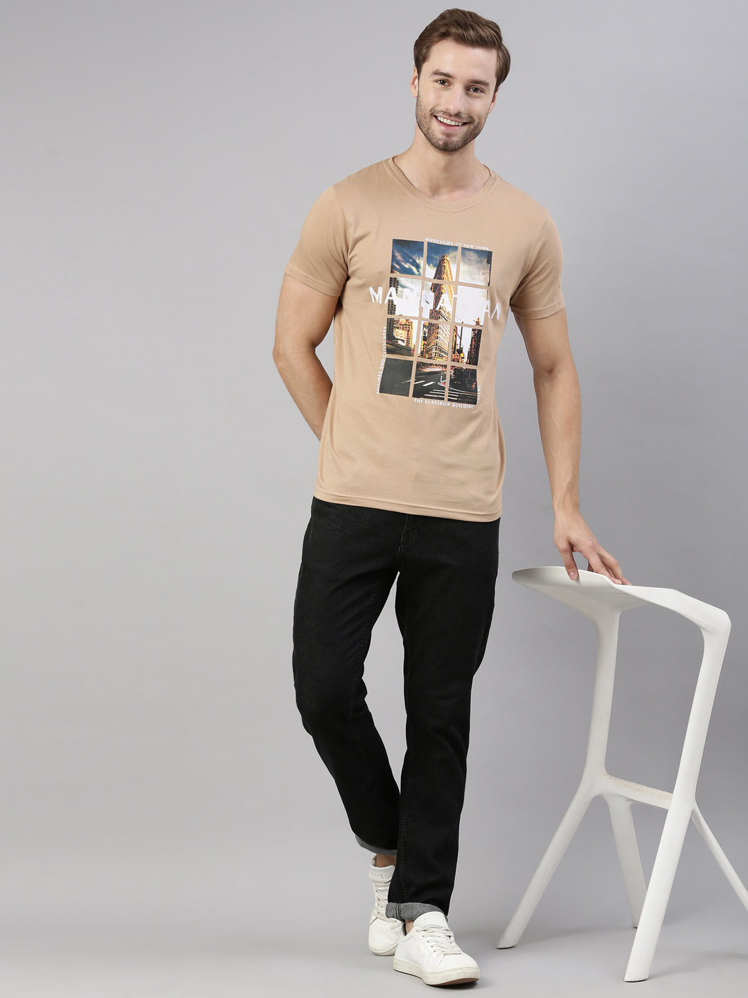 JOVEN MEN PRINTED T-SHIRT
