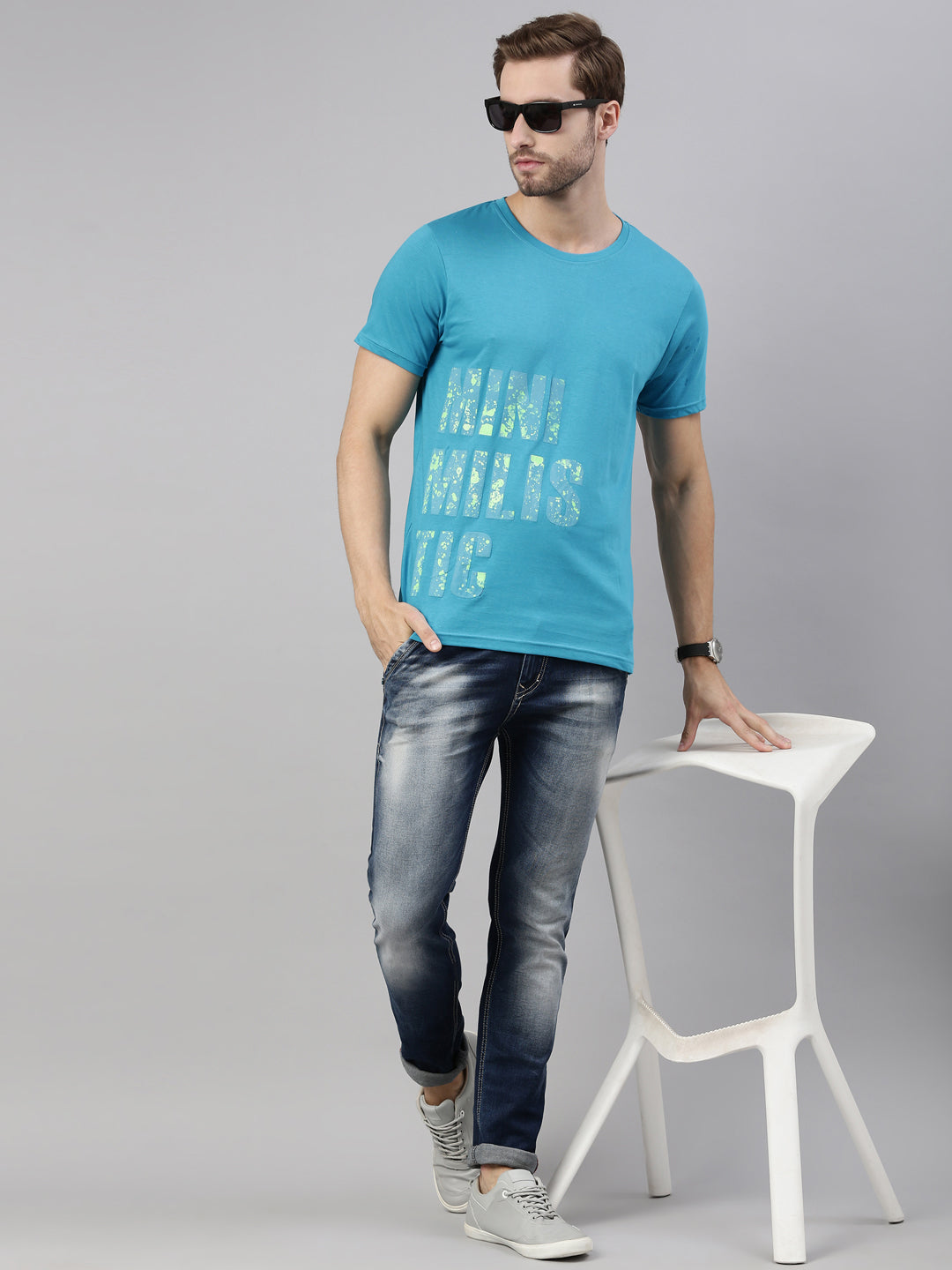 JOVEN MEN PRINTED T-SHIRT