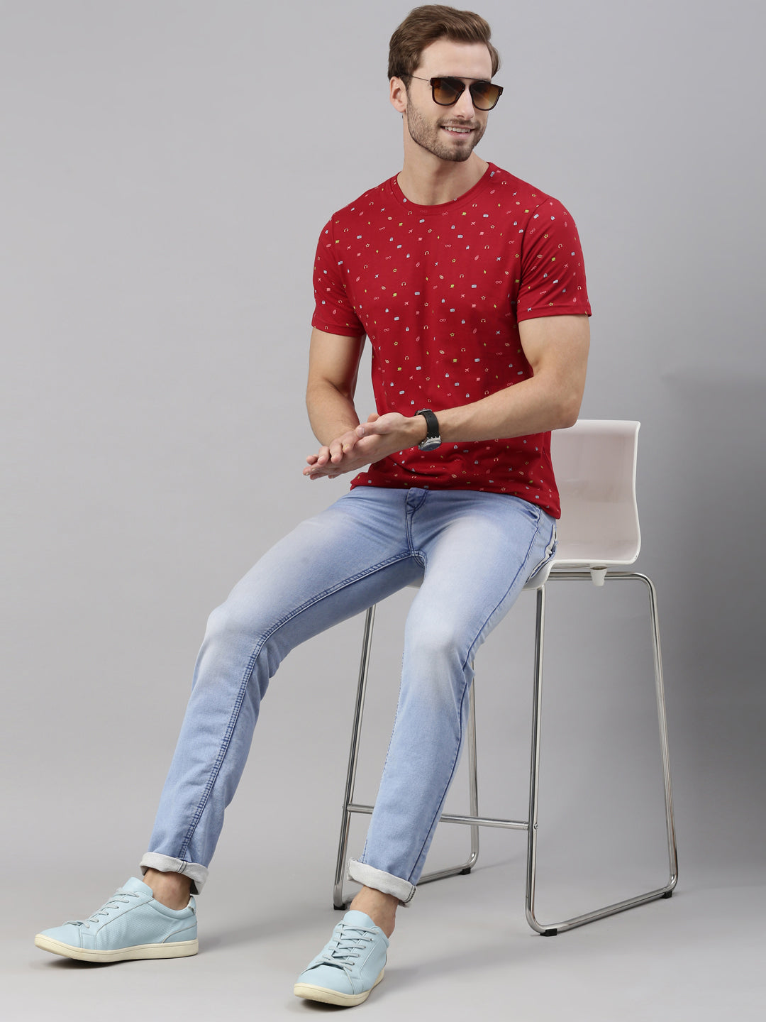 JOVEN MEN PRINTED T-SHIRT
