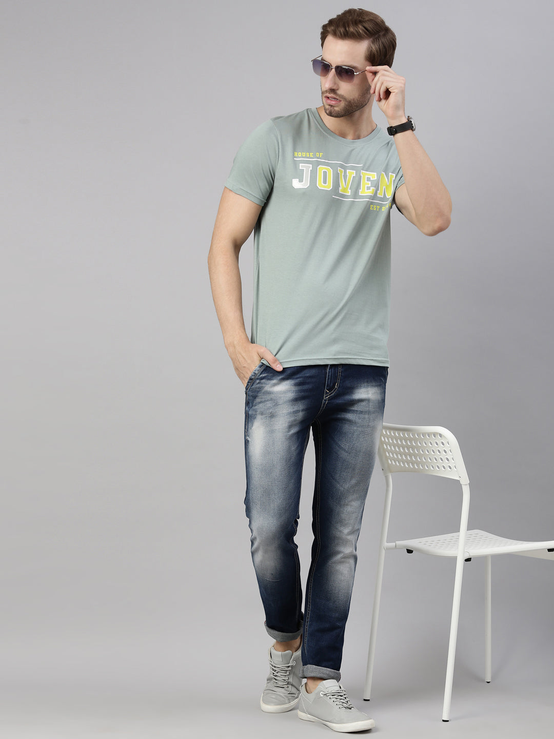JOVEN MEN PRINTED T-SHIRT