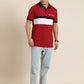 Men's Cut & Sew Colorblock Casual Polo Collar T-Shirt
