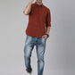 Men's Brown Solid Full Sleeve Slim Fit Casual Shirt