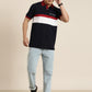 Men's Cut & Sew Colorblock Casual Polo Collar T-Shirt