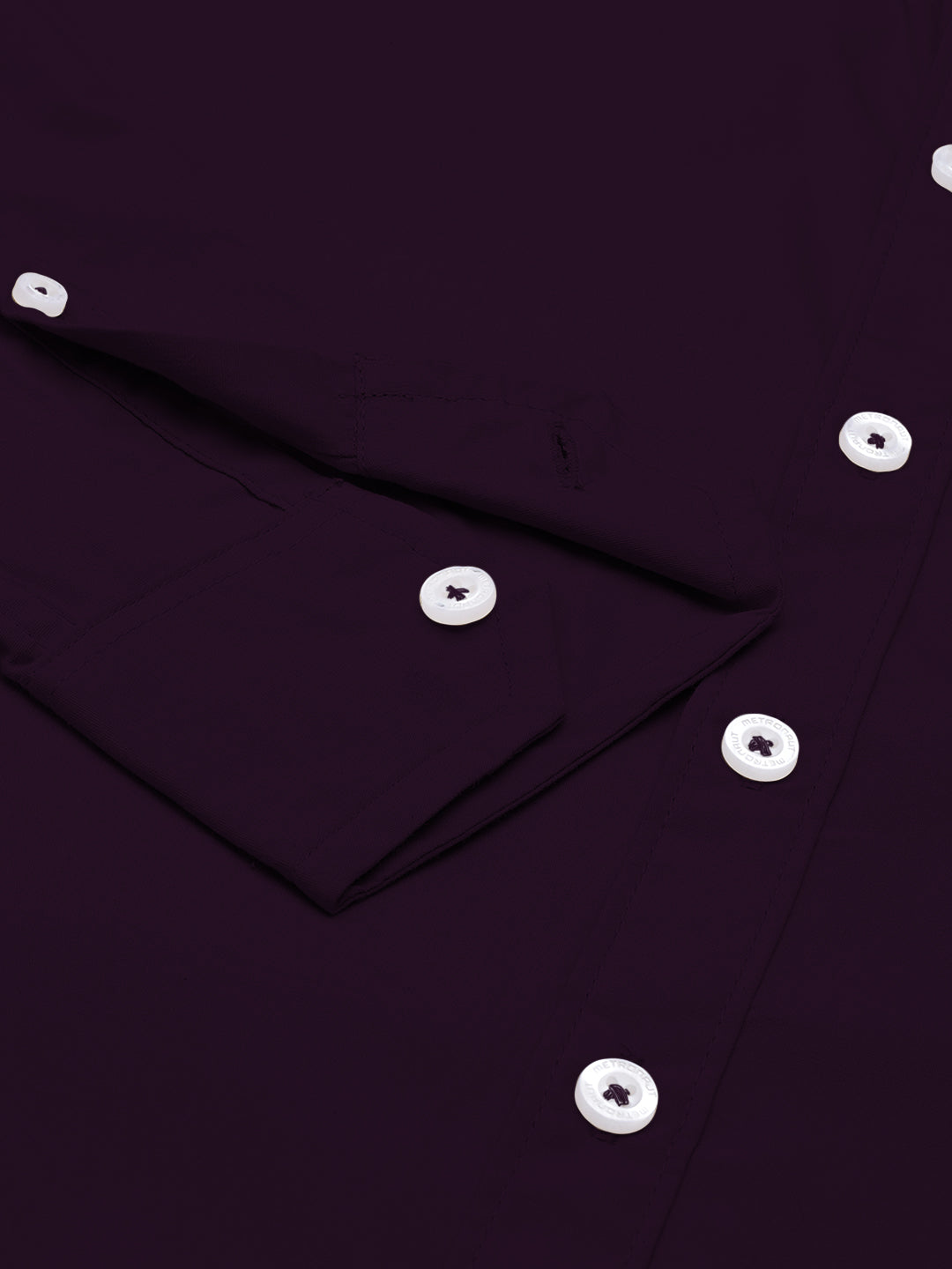 Men's Wine Solid Full Sleeve Slim Fit Casual Shirt