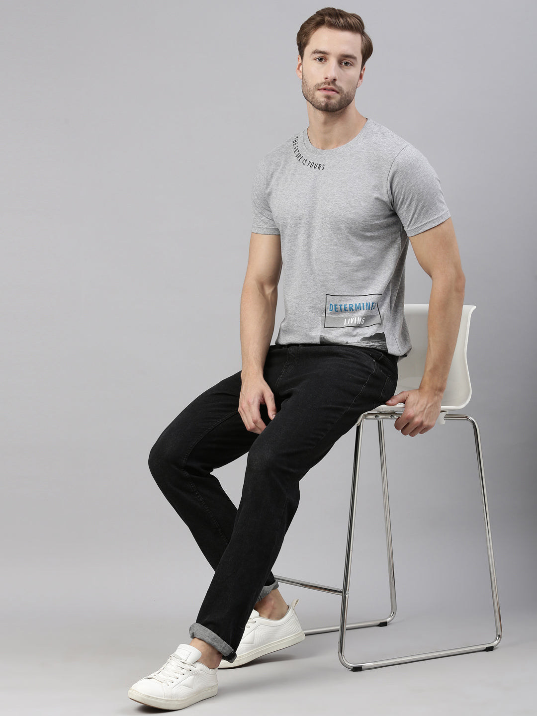 JOVEN MEN PRINTED T-SHIRT