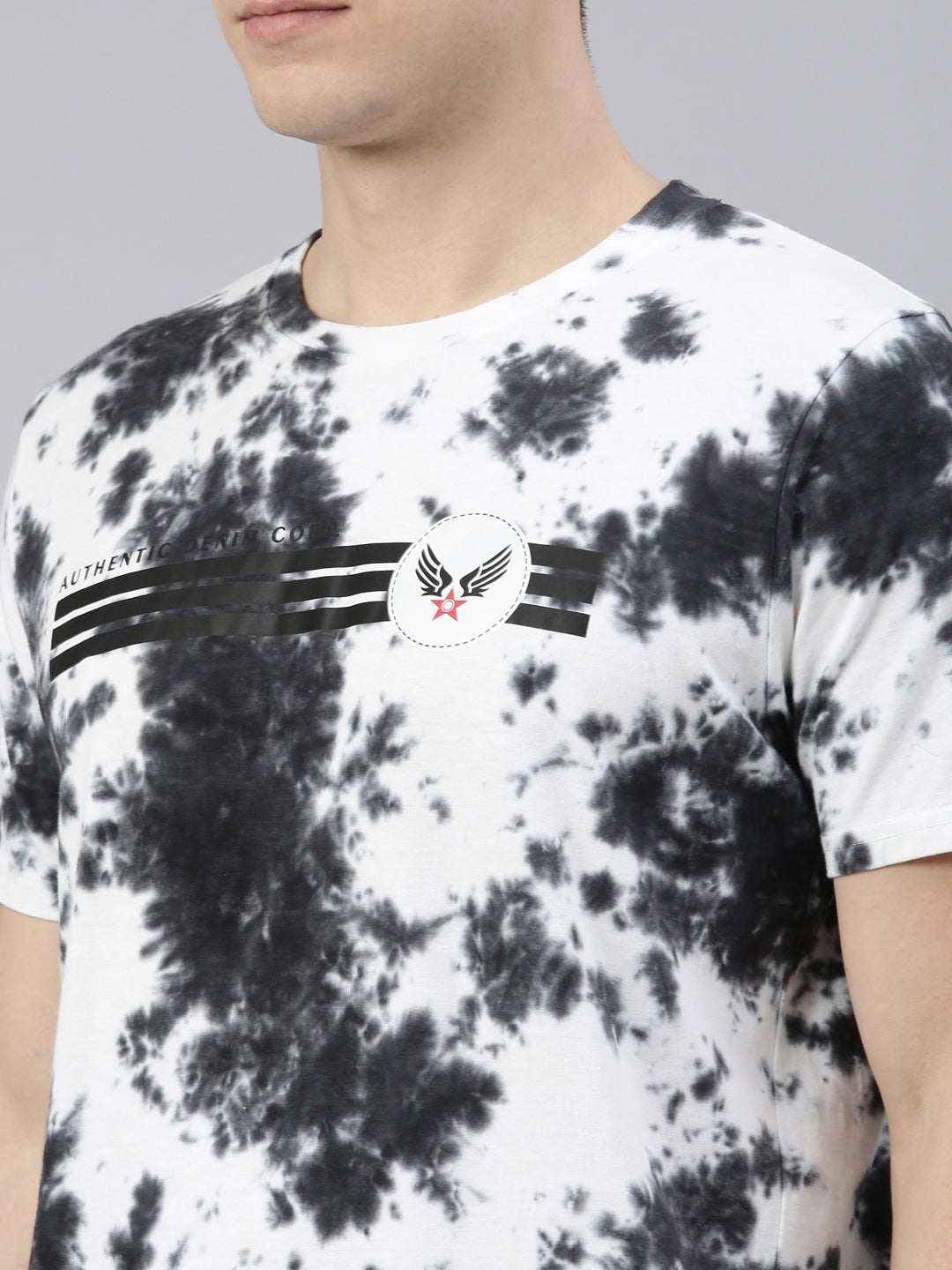 JOVEN MENS TIE-DYE CO-ORDINATED SET(T-SHIRT AND SHORTS)