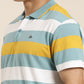 Men's Casual Multicolor Striped Polo Collar T-Shirt