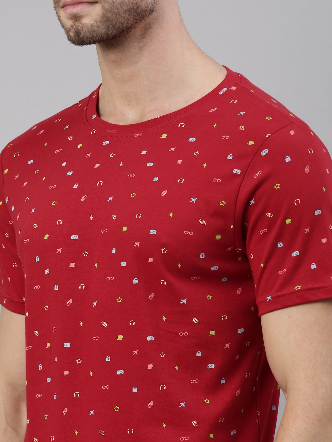 JOVEN MEN PRINTED T-SHIRT