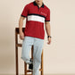 Men's Cut & Sew Colorblock Casual Polo Collar T-Shirt