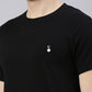 JOVEN Men Black Printed Pure Cotton Oversize Tshirt
