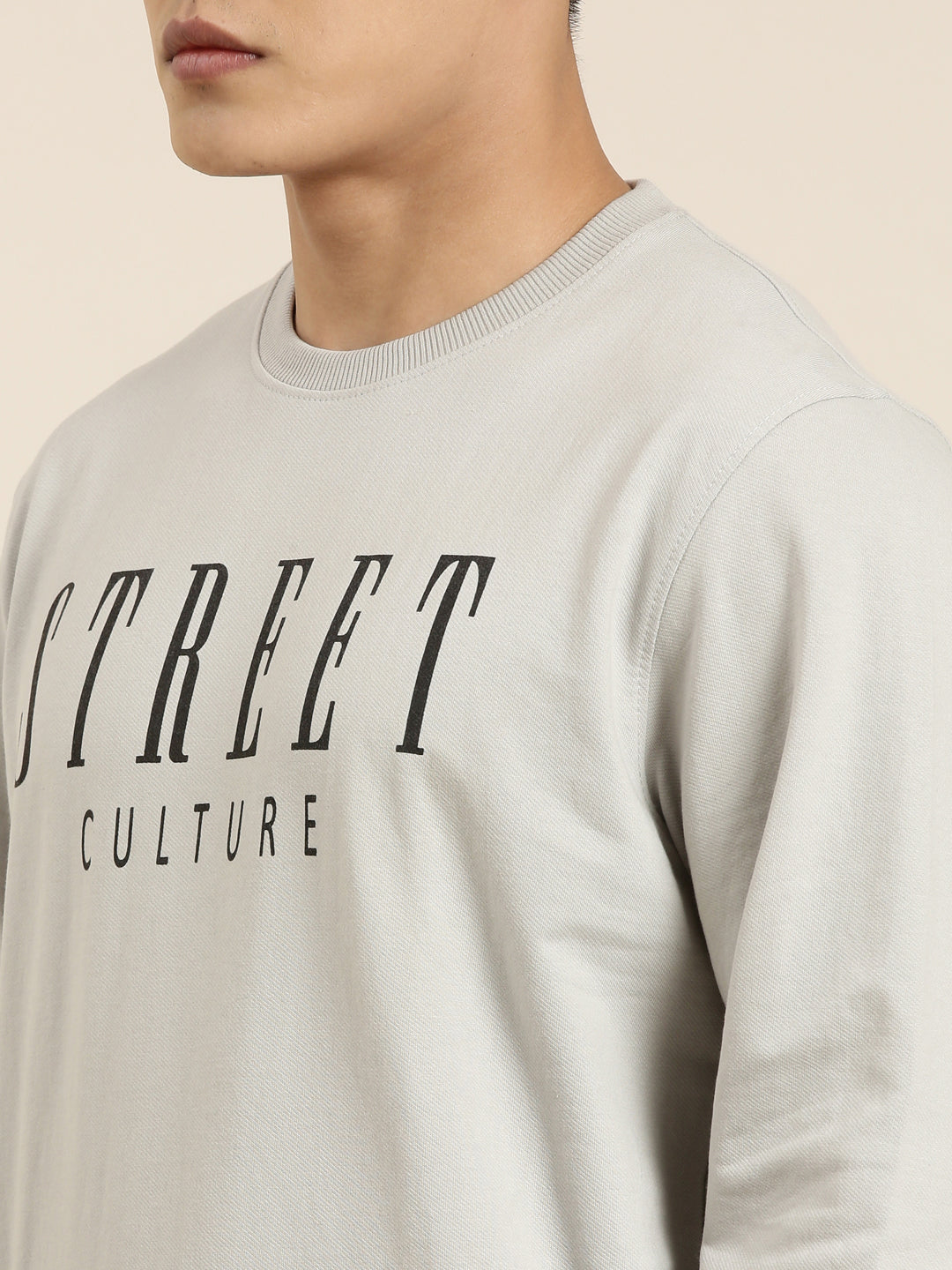 Men's Solid Round Neck Full Sleeve Sweatshirt