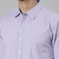 Men's Lavender Solid Full Sleeve Slim Fit Casual Shirt