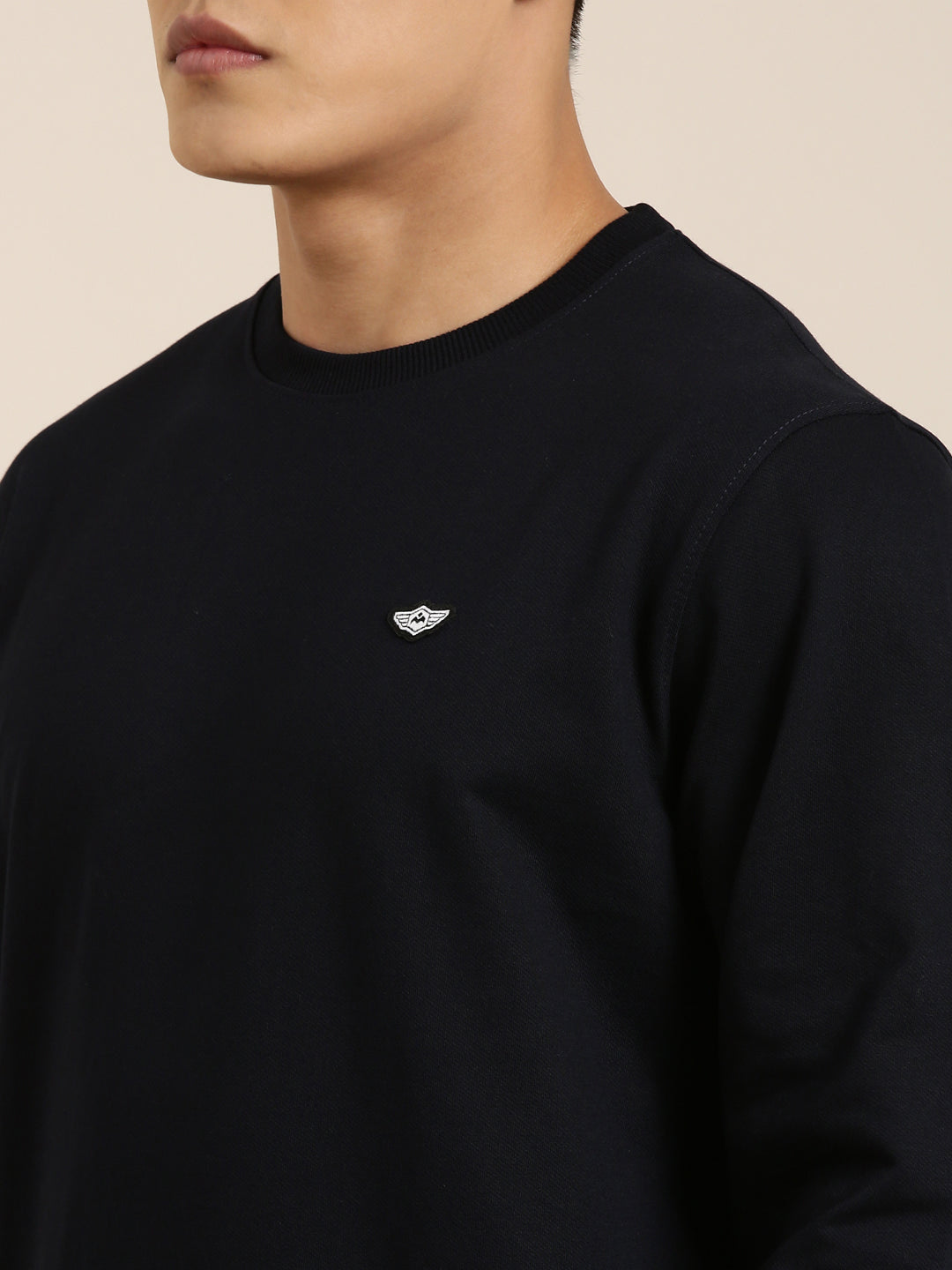 Men's Solid Round Neck Full Sleeve Sweatshirt