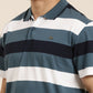 Men's Casual Multicolor Striped Polo Collar T-Shirt