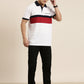 Men's Cut & Sew Colorblock Casual Polo Collar T-Shirt
