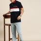 Men's Cut & Sew Colorblock Casual Polo Collar T-Shirt
