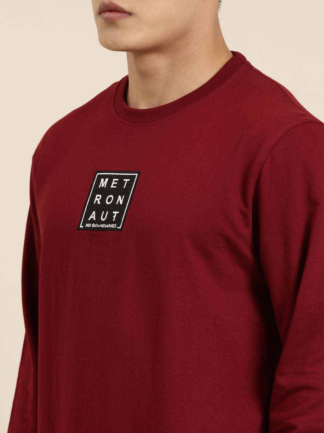 Men's Solid Round Neck Full Sleeve Sweatshirt