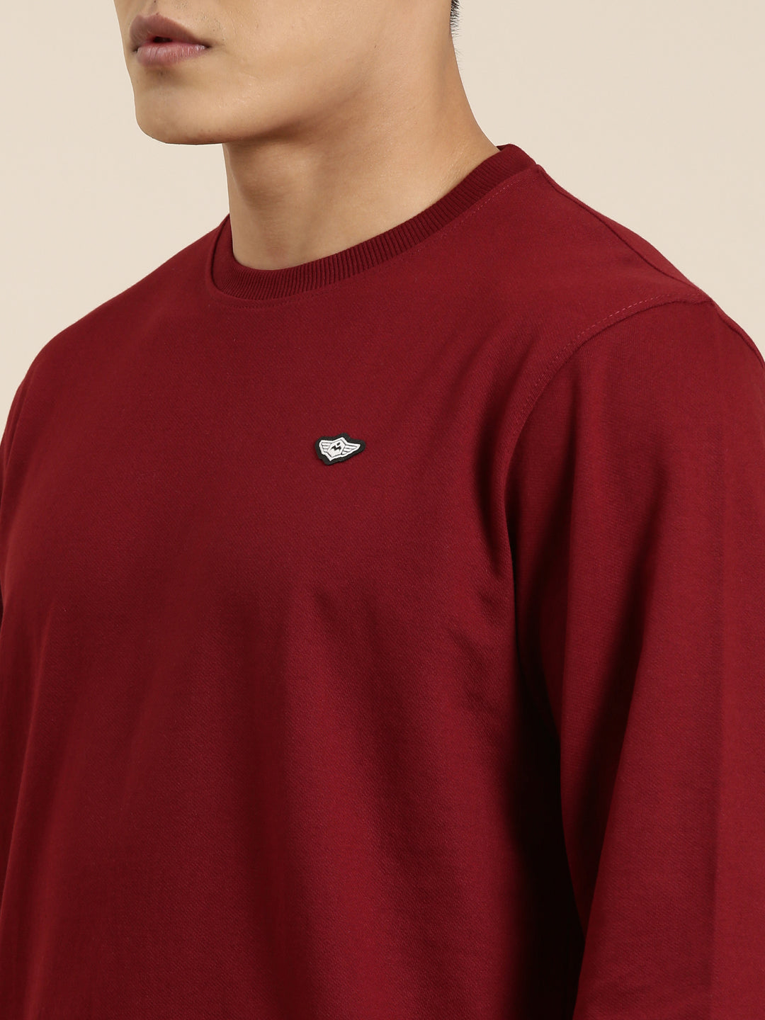 Men's Solid Round Neck Full Sleeve Sweatshirt