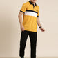 Men's Cut & Sew Colorblock Casual Polo Collar T-Shirt