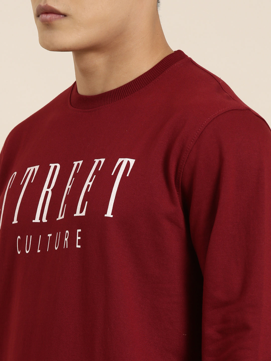 Men's Solid Round Neck Full Sleeve Sweatshirt