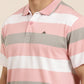Men's Casual Multicolor Striped Polo Collar T-Shirt